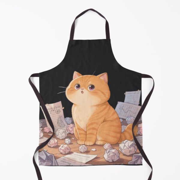 Item preview, Oops Cat Surrounded By Crumpled Papers designed and sold by Luna's World - Moody Vibes Studio.