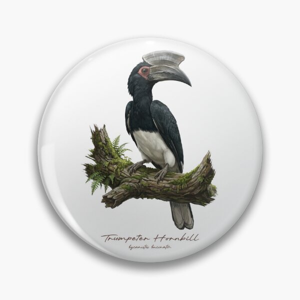 Item preview, Trumpeter Hornbill on Mossy Branch designed and sold by Takeda-art.
