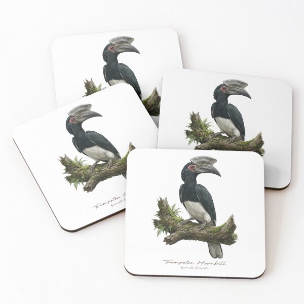 Item preview, Trumpeter Hornbill on Mossy Branch designed and sold by Takeda-art.