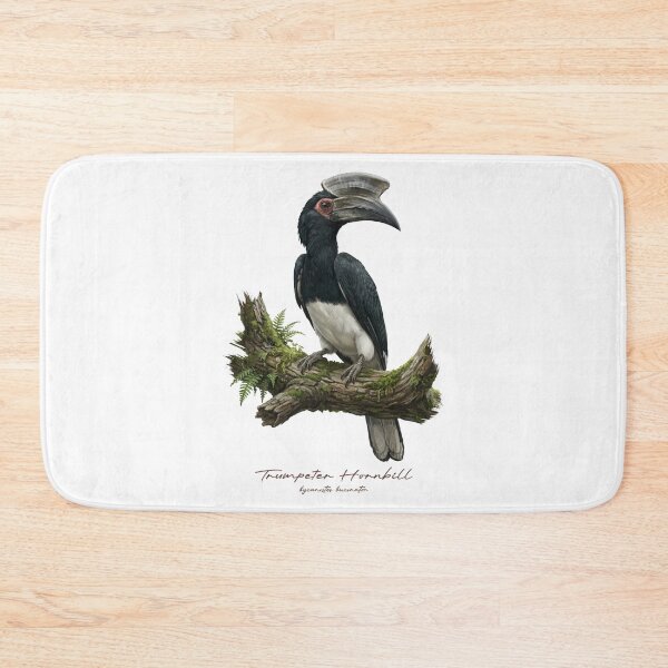 Item preview, Trumpeter Hornbill on Mossy Branch designed and sold by Takeda-art.