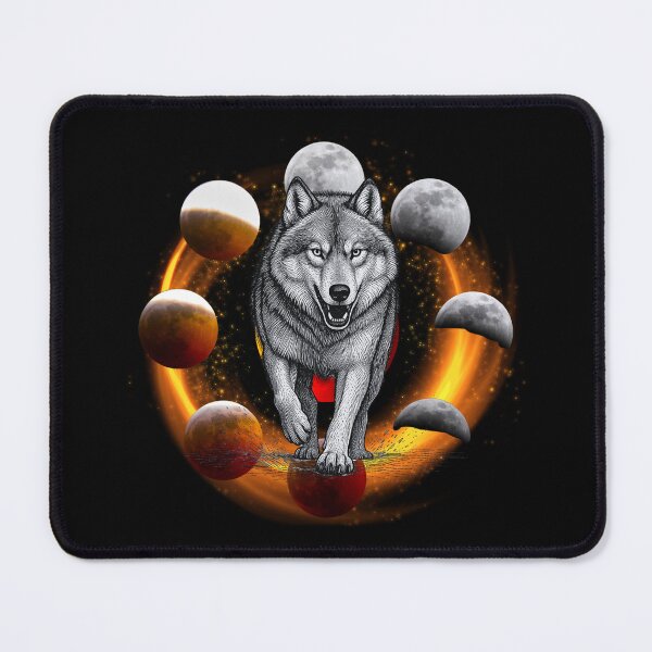 Item preview, Wolf in the moon circle designed and sold by WolnoscZycia.