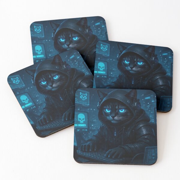 Item preview, Cyberpunk Hacker Cat Snow – Neo Tokyo Access Denied designed and sold by Neo Tokio.