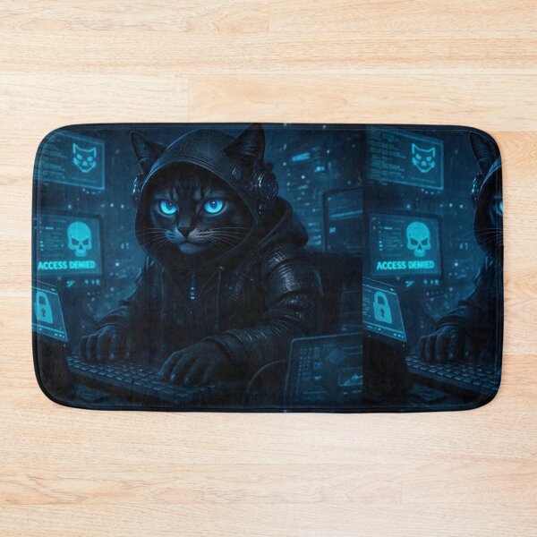 Item preview, Cyberpunk Hacker Cat Snow – Neo Tokyo Access Denied designed and sold by Neo Tokio.