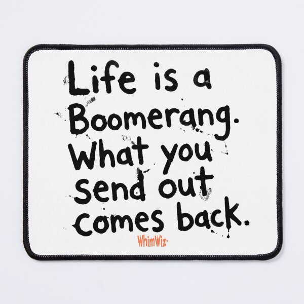 Item preview, Life is a Boomerang - WhimWiz Funny & Quirky Gift Ideas designed and sold by WhimWiz.