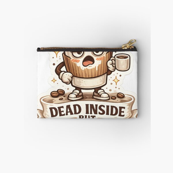 Item preview, Dead Inside But Caffeinated Funny Coffee Sticker designed and sold by naevermillion.