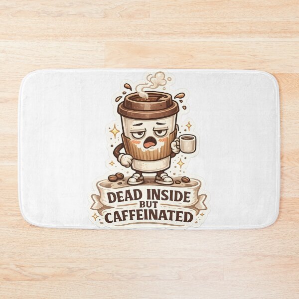 Item preview, Dead Inside But Caffeinated Funny Coffee Sticker designed and sold by naevermillion.
