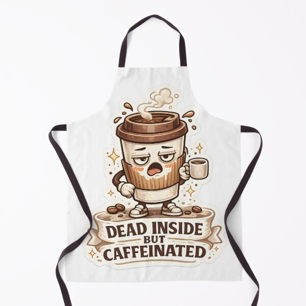 Item preview, Dead Inside But Caffeinated Funny Coffee Sticker designed and sold by naevermillion.