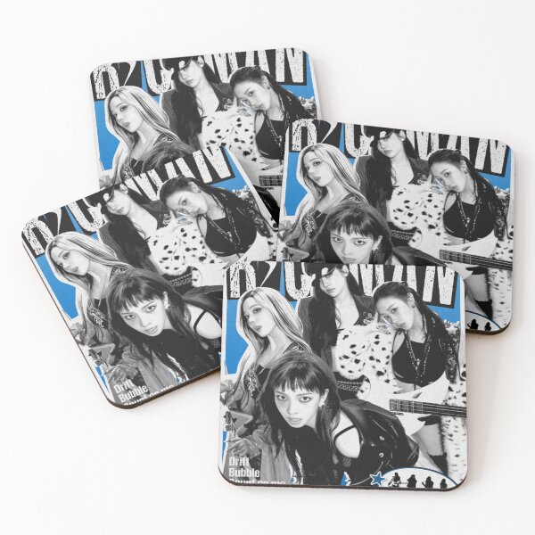 Item preview, aespa Rich Man Rock Aesthetic Collage | Blue Grunge Kpop Poster designed and sold by KryaArts27.