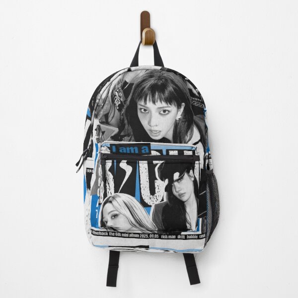 Item preview, aespa Rich Man Rock Aesthetic Collage | Blue Grunge Kpop Poster designed and sold by KryaArts27.