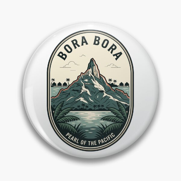 Item preview, Vintage Bora Bora Pearl Of The Pacific Badge designed and sold by k3rstman1.