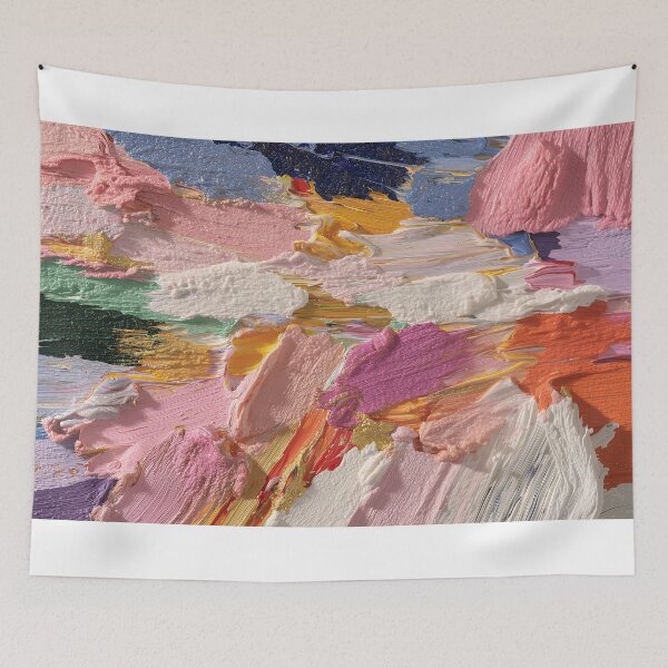 Item preview, Vibrant Impasto Abstract Textured Painting designed and sold by colorful-white.