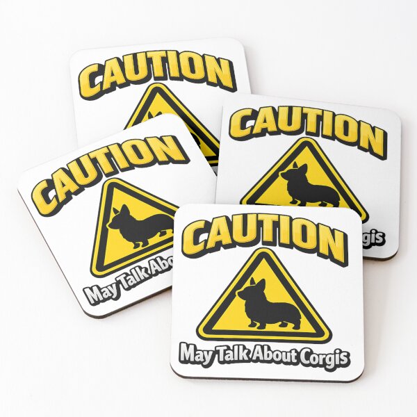 Item preview, Caution Corgi Talk Warning Sign designed and sold by AleksKos.