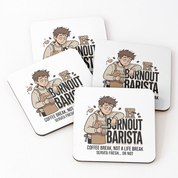 Item preview, "Burnout Barista" Retro Coffee Culture Streetwear Design designed and sold by BrewChef.