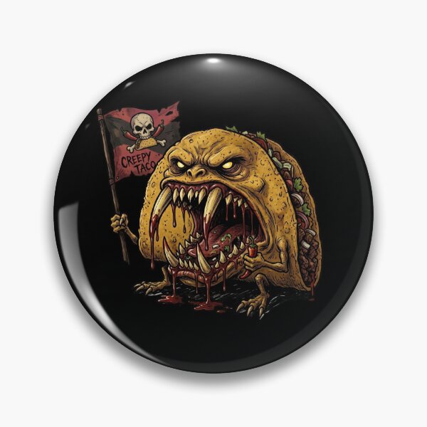 Item preview, Creepy Taco — Monster Pirate Taco Horror Cartoon designed and sold by David Mateo ArtWorks.