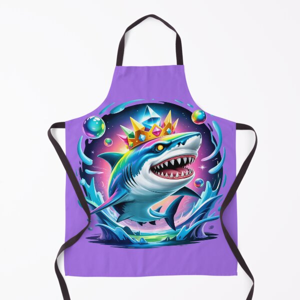 Item preview, Cyber Neon Galaxy Shark King Fantasy Graphic designed and sold by RBToper.