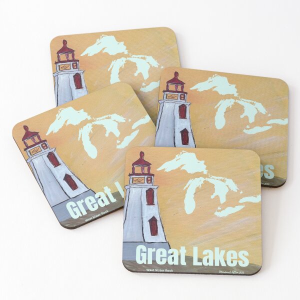 Item preview, West Sister Rock Lighthouse designed and sold by greatlakesimage.