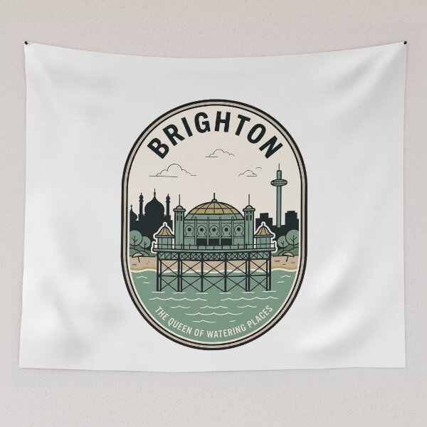 Item preview, Vintage Brighton West Pier Seaside Travel Poster designed and sold by k3rstman1.