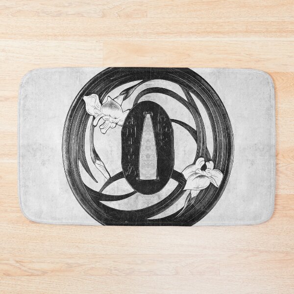 Item preview, Iron Tsuba Grass Blossoms Japanese Sword Guard Art designed and sold by Ghoul Enterprises.