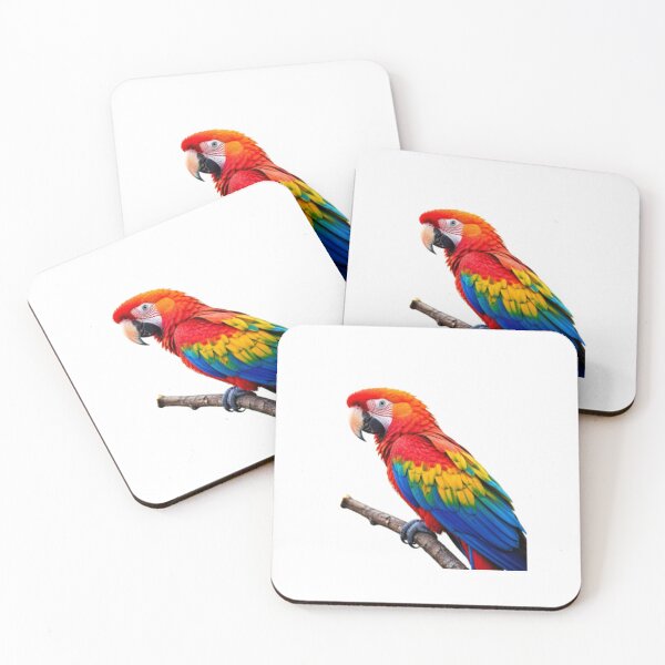 Item preview, Vibrant Scarlet Macaw | Colorful Tropical Parrot Wildlife Art designed and sold by Divichan.