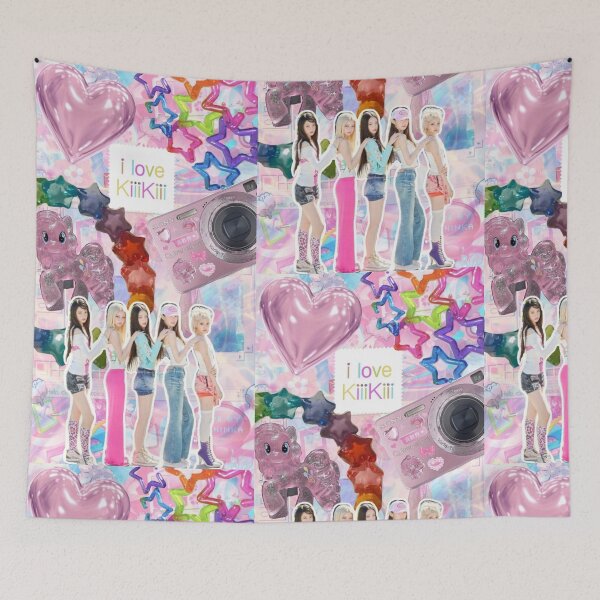 Item preview, KiiKii Y2K Kpop Collage Sticker | Cute Pink Aesthetic Poster designed and sold by KryaArts27.