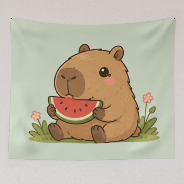 Item preview, Snack Time Capybara designed and sold by MellowMunchkins.