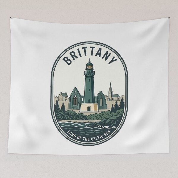 Item preview, Brittany France Coastal Lighthouse Celtic Sea Vintage designed and sold by k3rstman1.