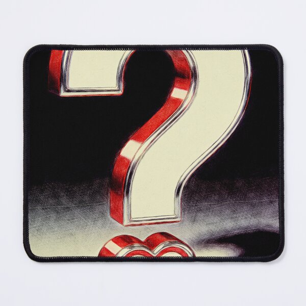 Item preview, Retro 3D Question Mark Heart Pop Art Illustration designed and sold by Hen-C-Art.