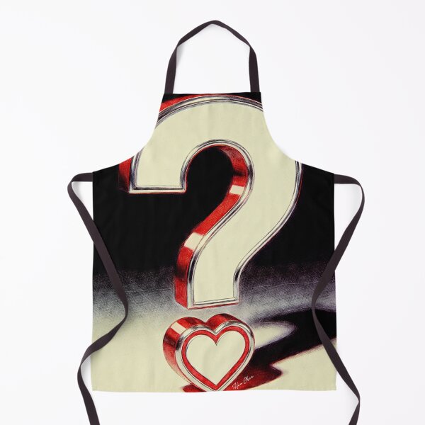 Item preview, Retro 3D Question Mark Heart Pop Art Illustration designed and sold by Hen-C-Art.