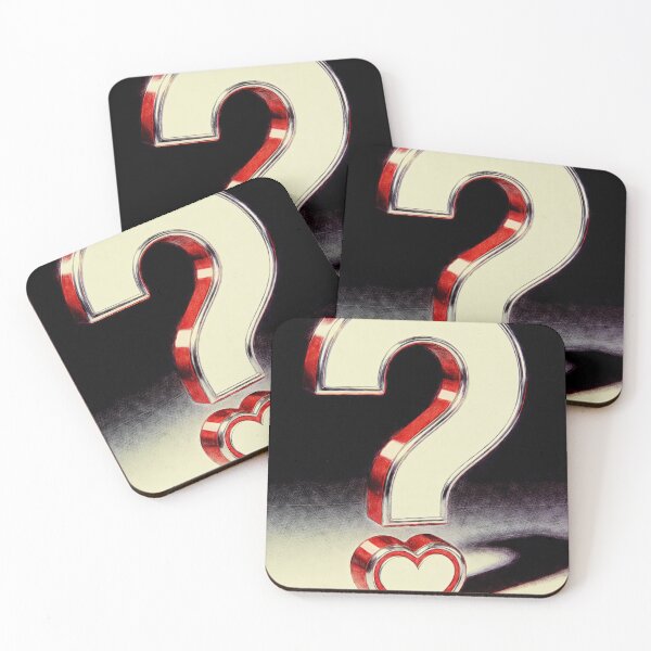 Item preview, Retro 3D Question Mark Heart Pop Art Illustration designed and sold by Hen-C-Art.