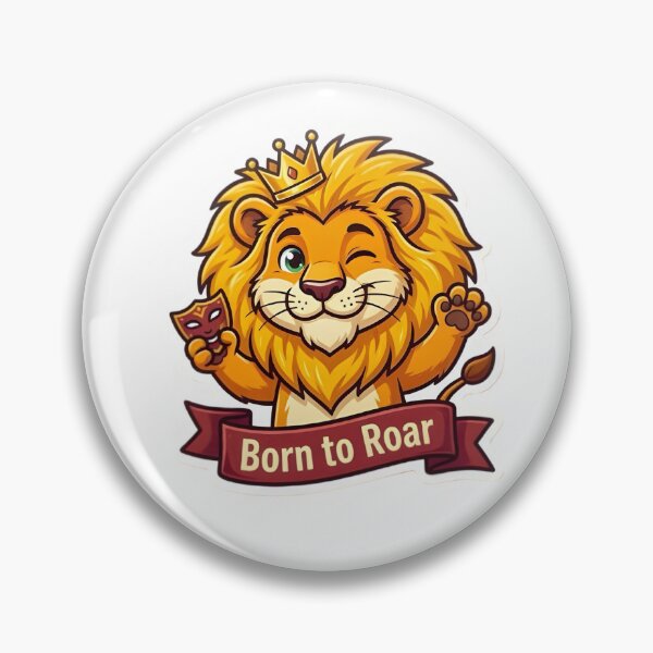 Item preview, Born to Roar Leo Zodiac Lion Art designed and sold by Zodiac Celestial Art.