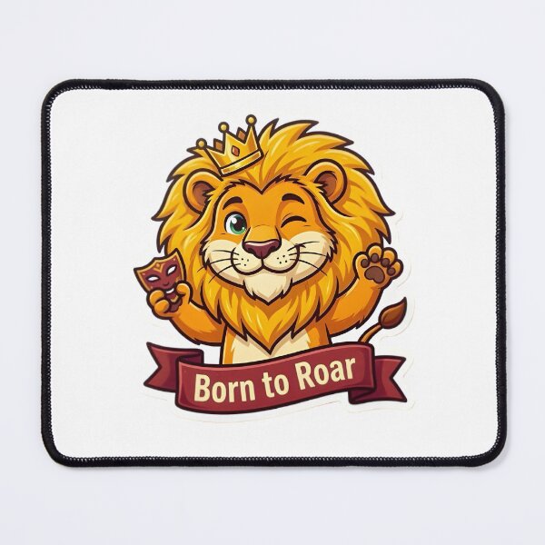 Item preview, Born to Roar Leo Zodiac Lion Art designed and sold by Zodiac Celestial Art.