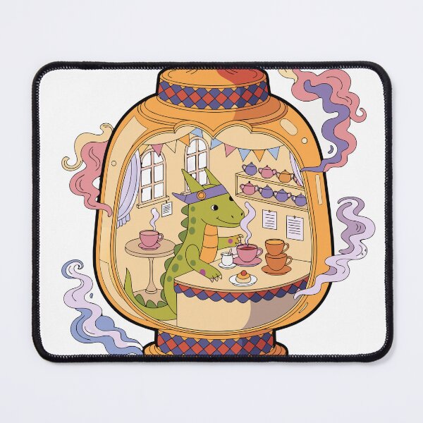 Item preview, Tiny Dragon Tea Shop Sticke designed and sold by inkfusionhub99.