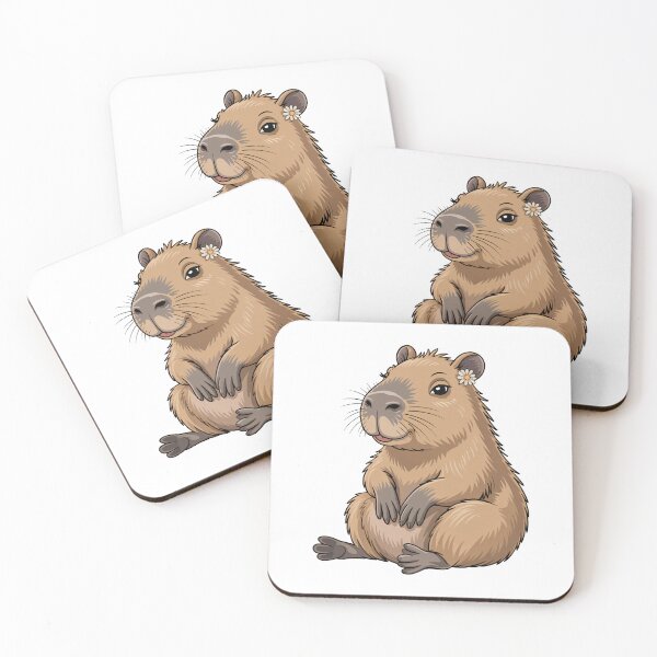 Item preview, Cute Chill Capybara Good Vibes Cartoon Art designed and sold by RedCircleArt.