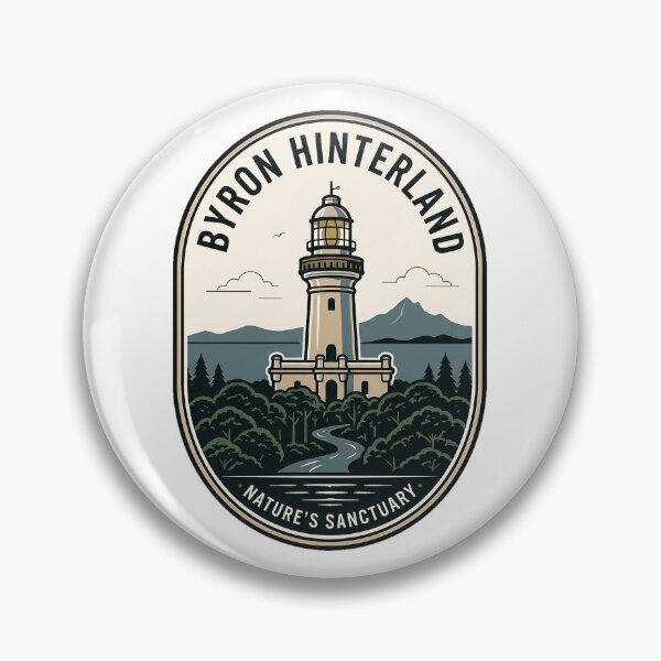 Item preview, Byron Hinterland Lighthouse Nature Sanctuary Vintage Badge designed and sold by k3rstman1.