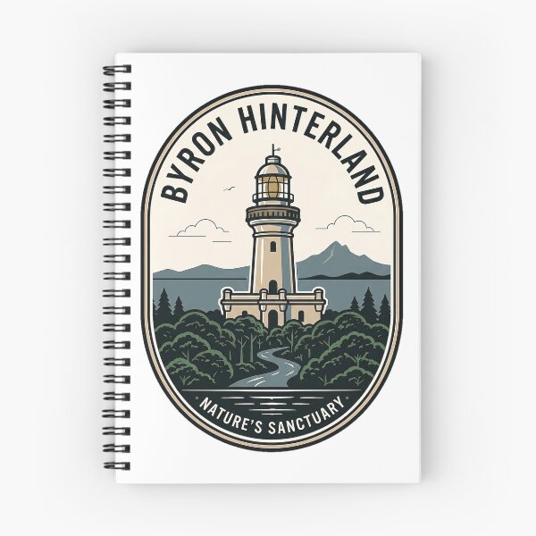 Item preview, Insignia vintage del santuario natural del faro de Byron Hinterland designed and sold by k3rstman1.