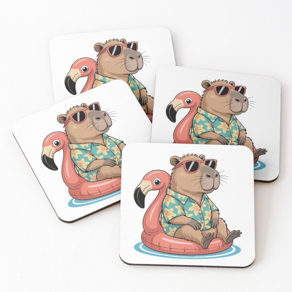 Item preview, Cute Chill Capybara Good Vibes Cartoon Art designed and sold by RedCircleArt.
