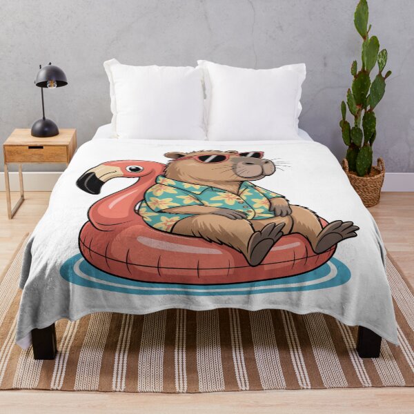 Item preview, Cute Chill Capybara Good Vibes Cartoon Art designed and sold by RedCircleArt.