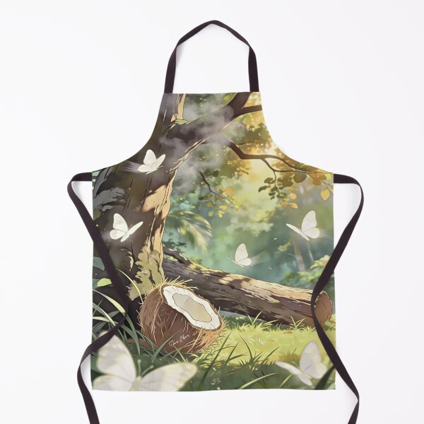 Item preview, Tropical Coconut in Enchanted Forest Magical Butterfly Art designed and sold by Hen-C-Art.