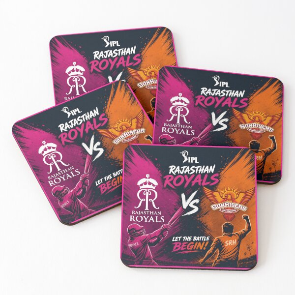 Item preview, Rajasthan Royals vs Sunrisers Hyderabad – IPL Rivalry Tee designed and sold by Crick-Art.