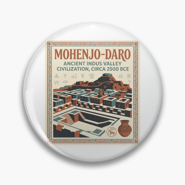 Item preview, Mohenjo-Daro Archaeology Heritage Poster Design designed and sold by ArtsyExplorer.