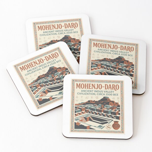 Item preview, Mohenjo-Daro Archaeology Heritage Poster Design designed and sold by ArtsyExplorer.
