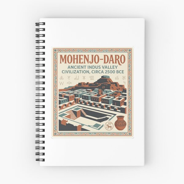Item preview, Mohenjo-Daro Archaeology Heritage Poster Design designed and sold by ArtsyExplorer.