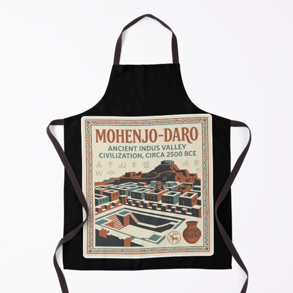 Item preview, Mohenjo-Daro Archaeology Heritage Poster Design designed and sold by ArtsyExplorer.