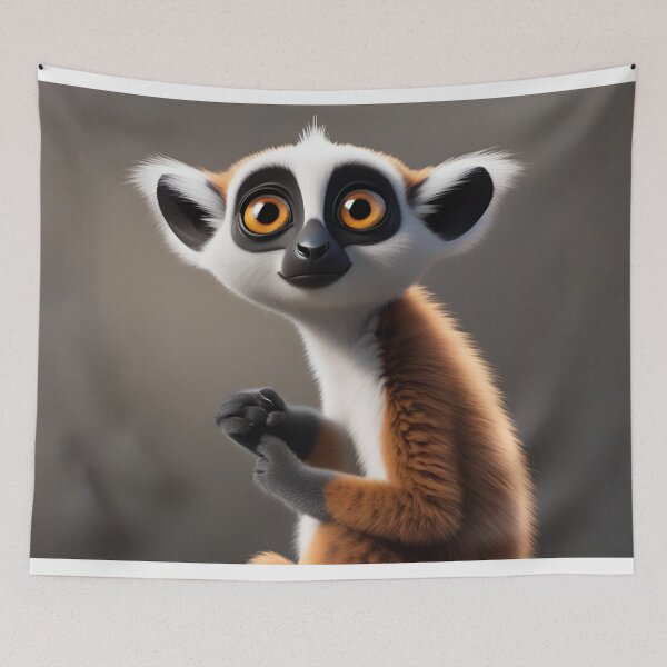 Item preview, Expressive Animated Lemur Close-Up Portrait Art designed and sold by CASASIS_MERCH.