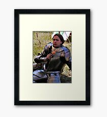 A privileged wit-cracking Knight Framed Print