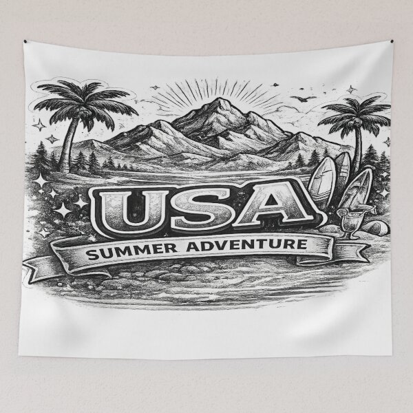 Item preview, Welcome Summer USA Mountain Adventure Design | designed and sold by AONLINE  .