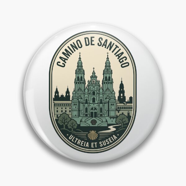 Item preview, Vintage Camino de Santiago Cathedral Pilgrimage Badge designed and sold by k3rstman1.