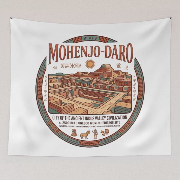 Item preview, Mohenjo-Daro Archaeology Heritage Design designed and sold by ArtsyExplorer.