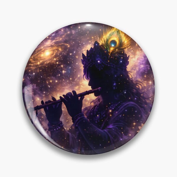 Item preview, Krishna Galaxy Celestial Divine Art designed and sold by AuraGraphicsIn.