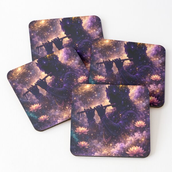 Item preview, Krishna Galaxy Celestial Divine Art designed and sold by AuraGraphicsIn.